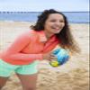 WAHU 100% Waterproof Beach Football with Real Laces for in and Out of Water Play, 9" Outdoor Football for Pool and Beach Games, Blue view 2