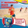 WAHU 100% Waterproof Beach Football with Real Laces for in and Out of Water Play, 9" Outdoor Football for Pool and Beach Games, Blue view 4