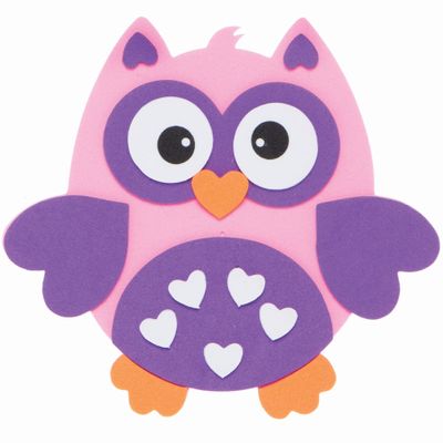Baker Ross Love Owl Mix and Match Magnet Kits - Pack of 8, Valentine's Craft Magnets for Kids (FC456)