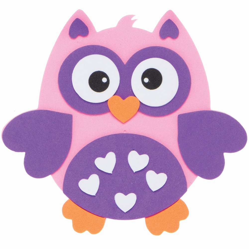 Baker Ross Love Owl Mix and Match Magnet Kits - Pack of 8, Valentine's Craft Magnets for Kids (FC456)