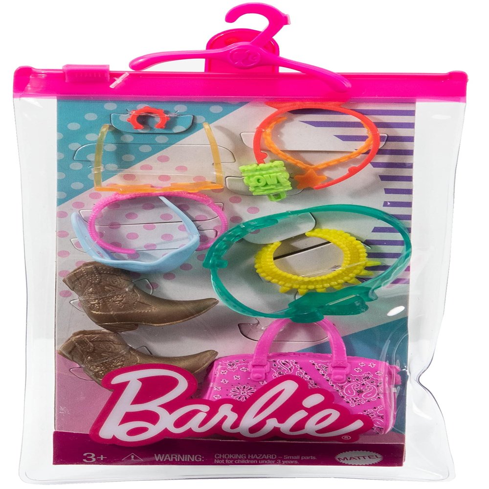 Barbie Accessories Western Pack with 11 Storytelling Pieces for Barbie Dolls