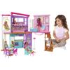 Barbie Vacation House, 2-Storey Fully-Furnished Barbie House with 6 Play Areas, Swing Chair Elevator, 30 Accessories, Fold and Store, Toys for Ages 3 and Up, One Toy House, HCD50 view 2