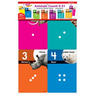 Animals Count 0-31 Learning Set, by TREND enterprises, Inc., Dry Erase Learning Set, Ages 4-8