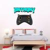 VWAQ Custom Name and Video Game Wall Decal Personalized Gamer Wall Stickers for Boys Bedroom - HOL58 (13" H X 15.5" W, Turquoise) view 2