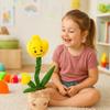 Cuteoy Talking Tulips Plush Toy Repeats What You Say Dancing Walking Mimicking Twisting Stuffed Animal Musical Electric Interative Christmas Birthday Girls Boys Flowers Gifts view 2