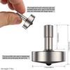 DjuiinoStar Premium Titanium Spinning Top: Lengthened Stem, Easy to Twirl, High Performance (4-7 Minutes), CNC Machined, Great Time Killer, EDC Fidget Toy DST-817 view 2