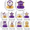 10PCS Class of 2026 Graduation Party Decorations 2026 Congrats Grad Honeycomb Centerpieces Congratulate Graduation Table Toppers for Congrats Grad Party Favor Supplies(Purple) view 2
