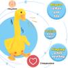 Hopearl Glowing Dancing Duck Toy Repeats What You Say Talking Duckling Toy Wriggle Singing Mimicking Twisting Light Up Interactive Animated Toy Speaking Plush Gift for Kids, Yellow, 13'' view 4