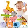 Montessori Toys for 2 3 4 Year Old Boys & Girls, Wooden Animal Stacking Blocks for Toddlers 1-3  Building Blocks Game Stacking & Sorting Toys Ages 2-4 Toddler Birthday Gifts view 1