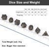 DND Dice,Hollow D&D Metal Dice,Dungeons and Dragons Dice Set with Gift Box,7 PCs Steampunk Polyhedral Dice Games Set for RPG,MTG,Pathfinder, (Dragon Black Golden) view 4