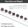 DND Dice Hollow D&D Metal Dice Dungeons and Dragons Dice Set with Gift Box 7 PCs Steampunk Polyhedral Dice Games Set for RPG,MTG,Pathfinder,(Dragon Blood Spattered) view 4