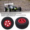 Alomejor 4Pcs RC Car Rubber Tires Wheel Rim Set RC Car Tires Hub RC Car Rubber Tires RC Truck Wheel Tyre RC Car Upgrade Parts for 1/10 Short Course Truck(red) view 3