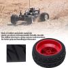 Alomejor 4Pcs RC Car Rubber Tires Wheel Rim Set RC Car Tires Hub RC Car Rubber Tires RC Truck Wheel Tyre RC Car Upgrade Parts for 1/10 Short Course Truck(red) view 4