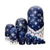 MINMEER Russian Nesting Dolls, Wooden Matryoshka Dolls 10 Piece Set, Cute Handmade Toys and Nesting Dolls, Russian Christmas Decorations view 3