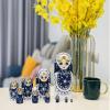 MINMEER Russian Nesting Dolls, Wooden Matryoshka Dolls 10 Piece Set, Cute Handmade Toys and Nesting Dolls, Russian Christmas Decorations view 4