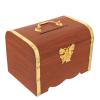 1pc Wooden Treasure Box Sized Bank Lock Practical Storage for Wooden Money Case Encourages Saving Creative Desktop Decoration view 1