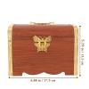 1pc Wooden Treasure Box Sized Bank Lock Practical Storage for Wooden Money Case Encourages Saving Creative Desktop Decoration view 3