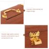 1pc Wooden Treasure Box Sized Bank Lock Practical Storage for Wooden Money Case Encourages Saving Creative Desktop Decoration view 4