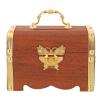 1pc Wooden Box Lock Storage for Home Lightweight Portable Change Organizer Practical Treasure Chest and Change view 1