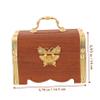 1pc Wooden Box Lock Storage for Home Lightweight Portable Change Organizer Practical Treasure Chest and Change view 2