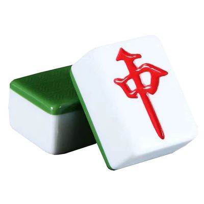 SHATONG Mahjong Chinese Mahjong Game Set 144 Tiles with 4 Dice Professional Board Game Game Set Beautiful Gift for Home Party(Color : Green)