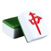 SHATONG Mahjong Chinese Mahjong Game Set 144 Tiles with 4 Dice Professional Board Game Game Set Beautiful Gift for Home Party(Color : Green) view 1