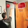 Mini Indoor Basketball Hoop Set for Kids, Wall Mount Basketball Hoop Over Door with 4 Small Replacement Basketballs, ABS Backboard Metal Rim Goal Sport Party Activity Toys for Office Room Pool view 3