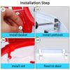 Mini Indoor Basketball Hoop Set for Kids, Wall Mount Basketball Hoop Over Door with 4 Small Replacement Basketballs, ABS Backboard Metal Rim Goal Sport Party Activity Toys for Office Room Pool view 4