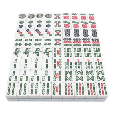 SHATONG Chinese Mahjong Set Authentic Chinese No Numeric Code 0.8" Tall Tiles Mah-Jong Portable Travel Majhong Games Set for Home Party Family