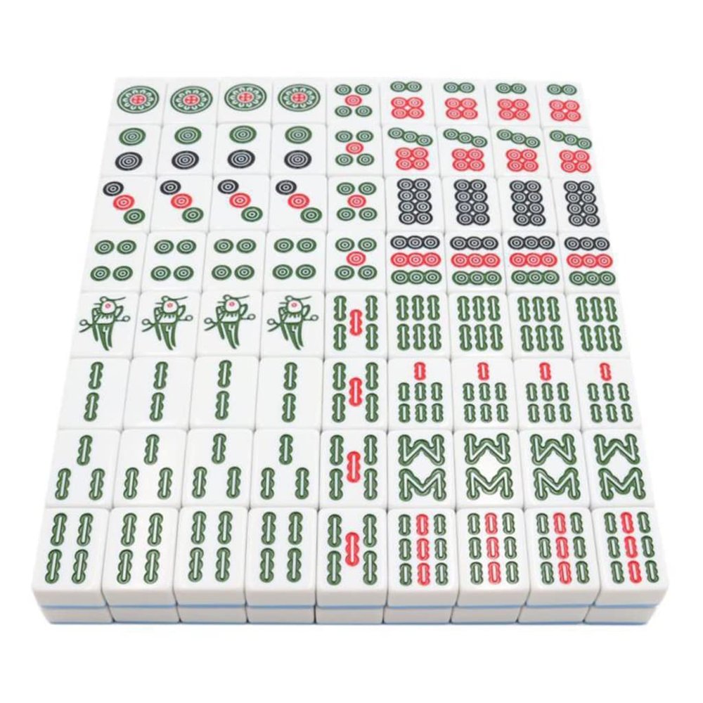 SHATONG Chinese Mahjong Set Authentic Chinese No Numeric Code 0.8" Tall Tiles Mah-Jong Portable Travel Majhong Games Set for Home Party Family