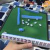 SHATONG Chinese Mahjong Mahjong Set Folding Mahjong Table,Small Travel Mahjong Set 144 Melamine Tiles for Travel Party Family Game Giftcolor,: A,Size : 26x18x14mm view 3