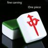 SHATONG Professional Chinese Mahjong Set 144 Tiles with 4 Dice Classic Board Game for Travel Party Family Game Gift(Color : Green) view 4