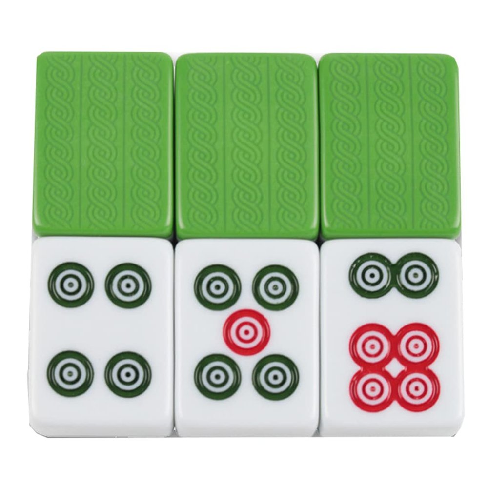 SHATONG Chinese Mahjong 144 Melamine Tiles Mah-Jong Board Game,Travel Family Leisure Time(Tiles Only)