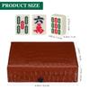 BESTOYARD Portable Mini Travel Mahjong Tile Set Chinese Mahjong Game with 146 Brown Carrying Case for Adult Beginner Players and Elderly, Travel-Friendly Family Gatherings and Leisure Activities view 2