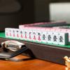 SHATONG Mini Travel Mahjong Chinese Mahjong Set,144 Tiles,Foldable Mahjong Table,Ruler,for Adults,Families and Kids Ages 8 and Up(Color,: A,Size: 24x16x12mm) view 4