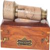 18 Inch Brass Ship Captain Telescope/Brass Spyglass with Hardwood Box Telescope for Kids Friends Family Children view 3