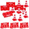 Toyandona 12pcs Construction Traffic Sign Set, Mini Traffic Cones Traffic Barricade Signs Toy Plastic Road Street Signs Toys for Kids Cone Construction Theme Party Favors view 1