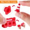 Toyandona 12pcs Construction Traffic Sign Set, Mini Traffic Cones Traffic Barricade Signs Toy Plastic Road Street Signs Toys for Kids Cone Construction Theme Party Favors view 3