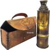 Captain's Functional Telescope | Brass Made | Glass Optics and High Magnfication | Pirate's Instrument| Camouflage Finish | 16in Long | 1Pc in Leather Bag | Handheld Style Spyglass view 3