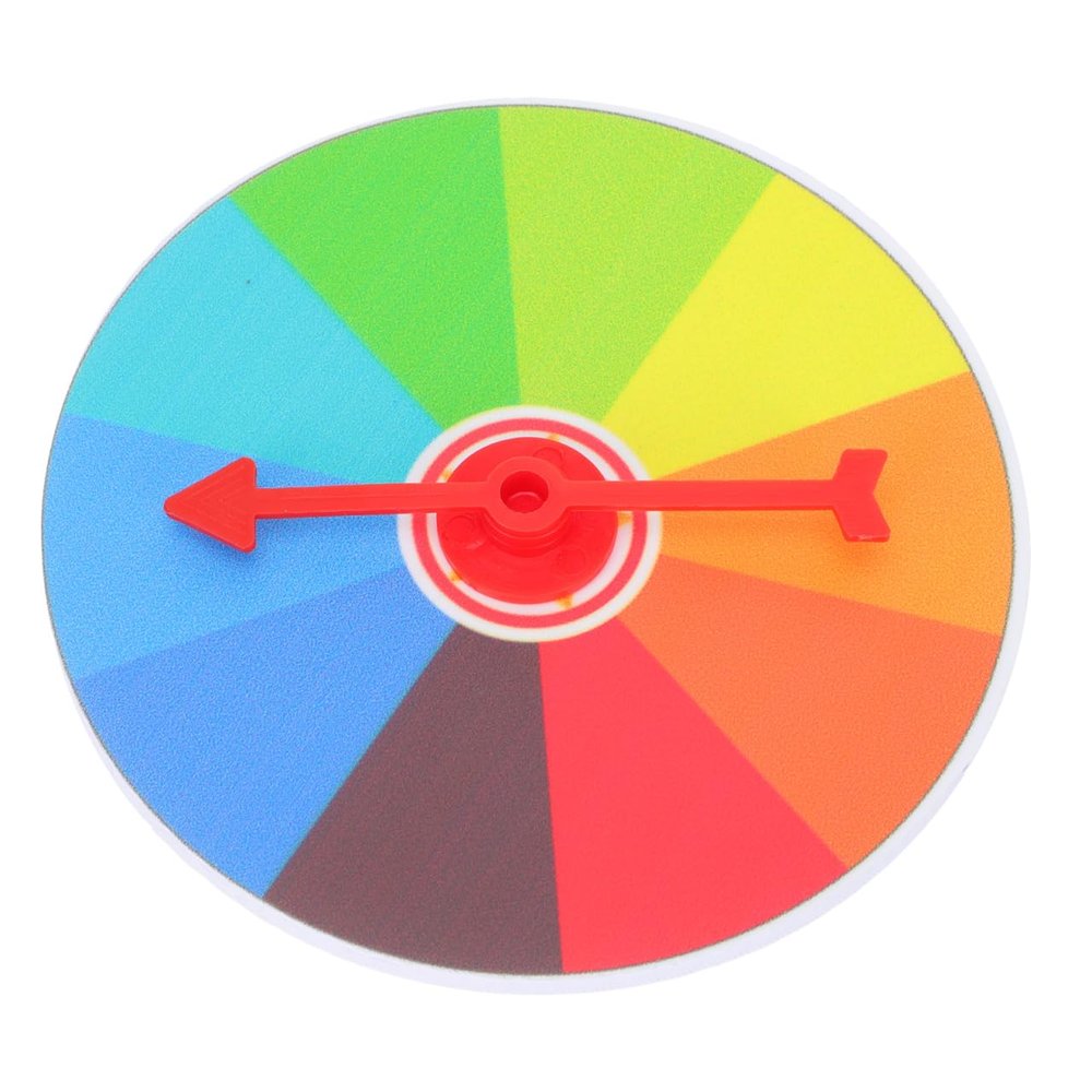 Vaguelly Hanging Prize Wheel 4-Inch Spinning Game Prop for Teaching Activities Fundraisers Parties Wall-Mounted Rotary Game with 10 Slots