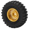 01 02 015 Labuduo RC Metal Rims Rubber Tires, 1/24 RC Car Wheels Tires 4Pcs with Brass Coupler for Axial SCX24 AXI90081 Gold 01 02 015YFfYr-11 01 02 015YFfYr-11 view 4