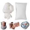 Coberllus Newborn Photography Props Blanket Stretch Knitted Twist Wrap & Posing Pad Prop for Baby Boys Girls Photo Shoot Set (Creamy White) view 1