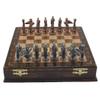 Antique Copper Medium Mythologic Pegasus Metal Chess Set for Adults,Handmade Pieces and Natural Solid Wooden Chess Board with Storage Inside (Walnut) view 3