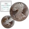 2021 1 Ounce OZ .999 Fine Solid Titanium USA American Liberty Eagle Coin | Titanium Round Precious Metal Ingot Bullion Ti Element Chemistry Proof Mint Coin By Unique Metals view 1