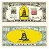 American Art Classics Pack of 100 - Don't Tread On Me - Gadsden Flag Tea Party Collectible Novelty Dollar Bill view 1