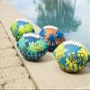 Wahu 100% Waterproof Mini Beach Football with Real Laces for in and Out of Water Play, 6.5" Outdoor Mini Football for Pool and Beach Games, Teal/Yellow view 4