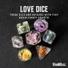 FanRoll 16mm Resin Poly DND Dice Set: Love Dice, Role Playing Game Dice for Dungeons and Dragons view 2