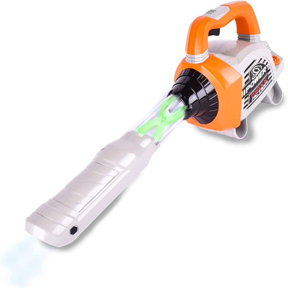 Sunny Days Entertainment Leaf Blower Toy for Kids Pretend Construction Tool with Lights and Sounds Maxx Action