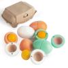 WHOHOLL Wooden Easter Play Eggs Toy, Play Food Sets for Kids Kitchen, Sturdy Wood Eggs with Magnetic Separable Yolk, Pretend Play Kitchen Toy Food for Boys Girls Gifts view 1