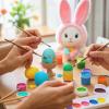 WHOHOLL Wooden Easter Play Eggs Toy, Play Food Sets for Kids Kitchen, Sturdy Wood Eggs with Magnetic Separable Yolk, Pretend Play Kitchen Toy Food for Boys Girls Gifts view 4